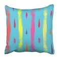 thumbnail image 1 of ARHOME Blue Dry Brush Sketch Artsy in Bright Neon Colors Hot Pink Strokes Colorful Ink Pillowcase Cushion Cover 20x20 inch, 1 of 1