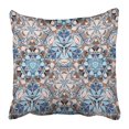 thumbnail image 1 of ARHOME Blue Kaleidoscope Composed of Color Abstract Shapes Useful As for and Artistic Brown Pillow Case Cushion Cover 16x16 inch, 1 of 1