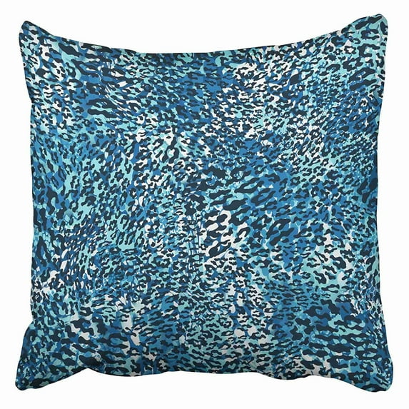 ARHOME Blue Leopard Cool Animal Skin Small Wild Cute Fur Leo Little Pillow Case Cushion Cover 16x16 inch