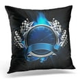 thumbnail image 1 of ARHOME Car Blue Emblem Races Flag Pillow Case Pillow Cover 18x18 inch, 1 of 1