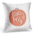 thumbnail image 1 of ARHOME Christmas Holly Jolly Unique Handdrawn Perfect Design for Flyers and Xmas Quote Pillow Case Pillow Cover 18x18 inch, 1 of 1