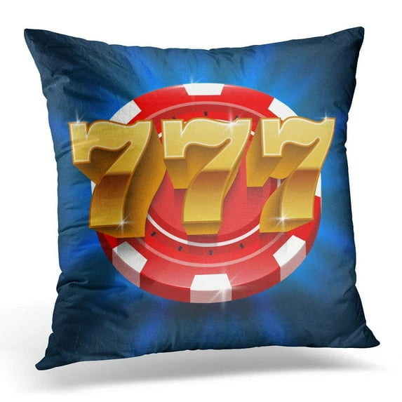 ARHOME Colorful Flat Lucky 777 Numbers Win Slot Gambling and Casino Concept in Gamble Game Jackpot Chance Throw Pillow Case Pillow Cover Sofa Home Decor 16x16 Inches