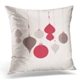 thumbnail image 1 of ARHOME Colorful Graphic Retro Christmas Balls Red Modern Pillow Case Pillow Cover 20x20 inch, 1 of 1