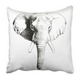 thumbnail image 1 of ARHOME Face Elephant Head Sketch Graphics Black and White Monochrome Pattern Pillowcase Cushion Cover 16x16 inch, 1 of 1