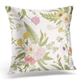 thumbnail image 1 of ARHOME Floral with Bouquets of Spring Flowers Vintage Peony Ferns Tulips Anemones Chrysanthemum Eucalyptus Seeds Pillow Case Pillow Cover 20x20 inch, 1 of 1
