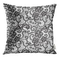 thumbnail image 1 of ARHOME Gothic Lace Black with Flowers on White Floral Pillow Case 20x20 Inches Pillowcase, 1 of 1