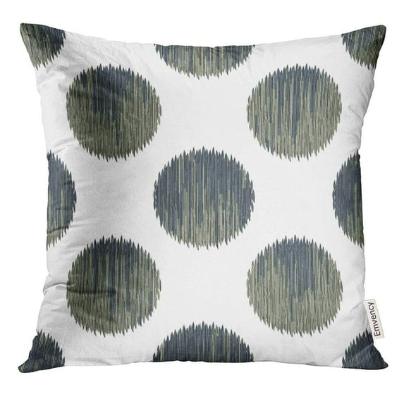 ARHOME Gray Circles Ikat Polka Dot Pattern Faux Pillow Case 20x20 Inches Pillowcase