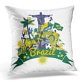 thumbnail image 1 of ARHOME Green Rio Brazil Yellow Brasil Pillow Case Pillow Cover 18x18 inch, 1 of 1