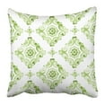 thumbnail image 1 of ARHOME Green Watercolor Lace Pattern on White Trendy Color of the Year Greenery Pantone Pillow Case Cushion Cover 20x20 inch, 1 of 1