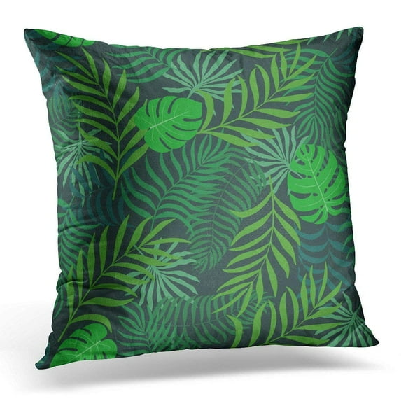ARHOME Jungle Tropical with Palm Leaves Floral Pattern Hawaiian Pillow Case Pillow Cover 20x20 inch