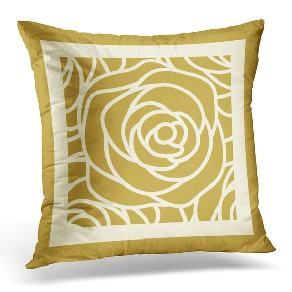 ARHOME Laser Cut with Rose Elegant Linear Abstract Design for Wedding Favor Box Stencil Stamp Wood Metal Throw Pillow Case Pillow Cover Sofa Home Decor 16x16 Inches