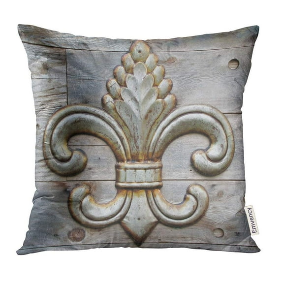 ARHOME Orleans Tin Fleur De Lis Detail Metal Pillow Case 18x18 Inches Pillowcase
