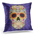 thumbnail image 1 of ARHOME Pink Sugar Mexican Skull The Original Pattern Blue Calavera Pillow Case Pillow Cover 20x20 inch, 1 of 1