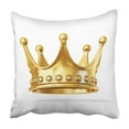 thumbnail image 1 of ARHOME Queen Golden Crown White Royal King Royalty Gold Coronation Antique Authority Pillowcase Cushion Cover 18x18 inch, 1 of 1