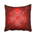 thumbnail image 1 of ARHOME Red Warcraft Magic Geometry Sign Alchemy Mystical Symbol on Space Abstract Ancient Pillow Case Pillow Cover 20x20 inch Throw Pillow Covers, 1 of 1