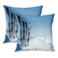 thumbnail image 1 of ARHOME Snowboard Skis in The Snow Equipment Rental Pillow Case Pillow Cover 16x16 inch Set of 2, 1 of 1