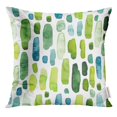 thumbnail image 1 of ARHOME Stripe of Watercolor Bright Green and Blue Splashes Shape Pillow Case 20x20 Inches Pillowcase, 1 of 1