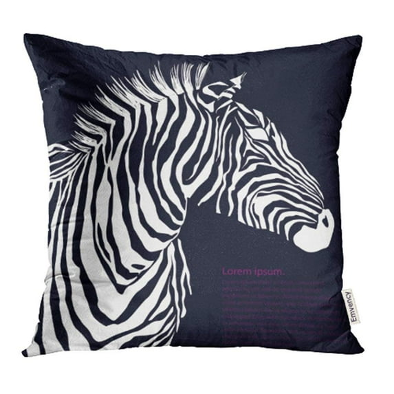 ARHOME Watercolor Africa Animal White Silhouette Zebra African Aquarelle Camouflage Cartoon Pillow Case Pillow Cover 16x16 inch Throw Pillow Covers