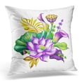 thumbnail image 1 of ARHOME Watercolor Botanical Tropical Floral Arrangement Lotus Exotic Flowers Bridal Bouquet Oriental Garden Pillow Case Pillow Cover 20x20 inch, 1 of 1