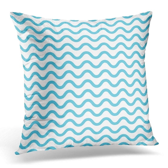 ARHOME Waves Pattern Geometric Simple Creative Beauty Elegant and Luxury Style Dress Label Emblem Summer Color Pillow Case Pillow Cover 18x18 inch