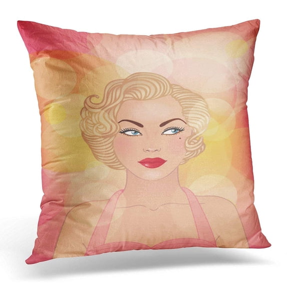 ARHOME White Marilyn Retro Party Design 1950 Movie Pillow Case Pillow Cover 20x20 inch