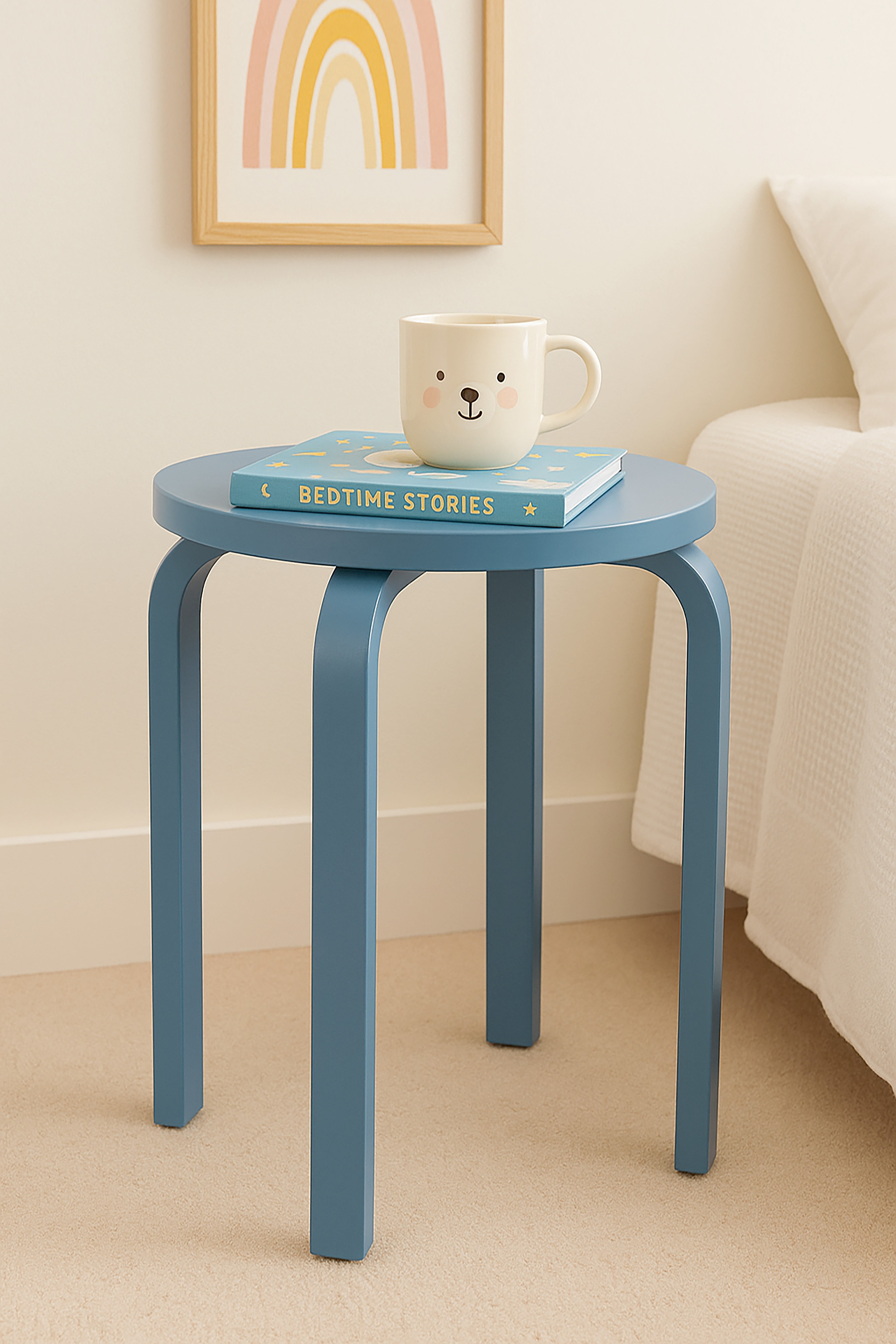 Mainstays Kids Wood Side Table, Bluestone