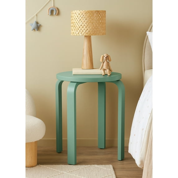Mainstays Kids Wood Nightstand Side Table, Frosty Spruce