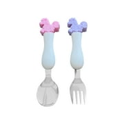 ARI MES Unicorn Spoon and Fork Set BPA Free Eco-Friendly Food Level Dinnerware Toddler Child Children Kids Snack Meal Feeding Picky Eater Girl Girls