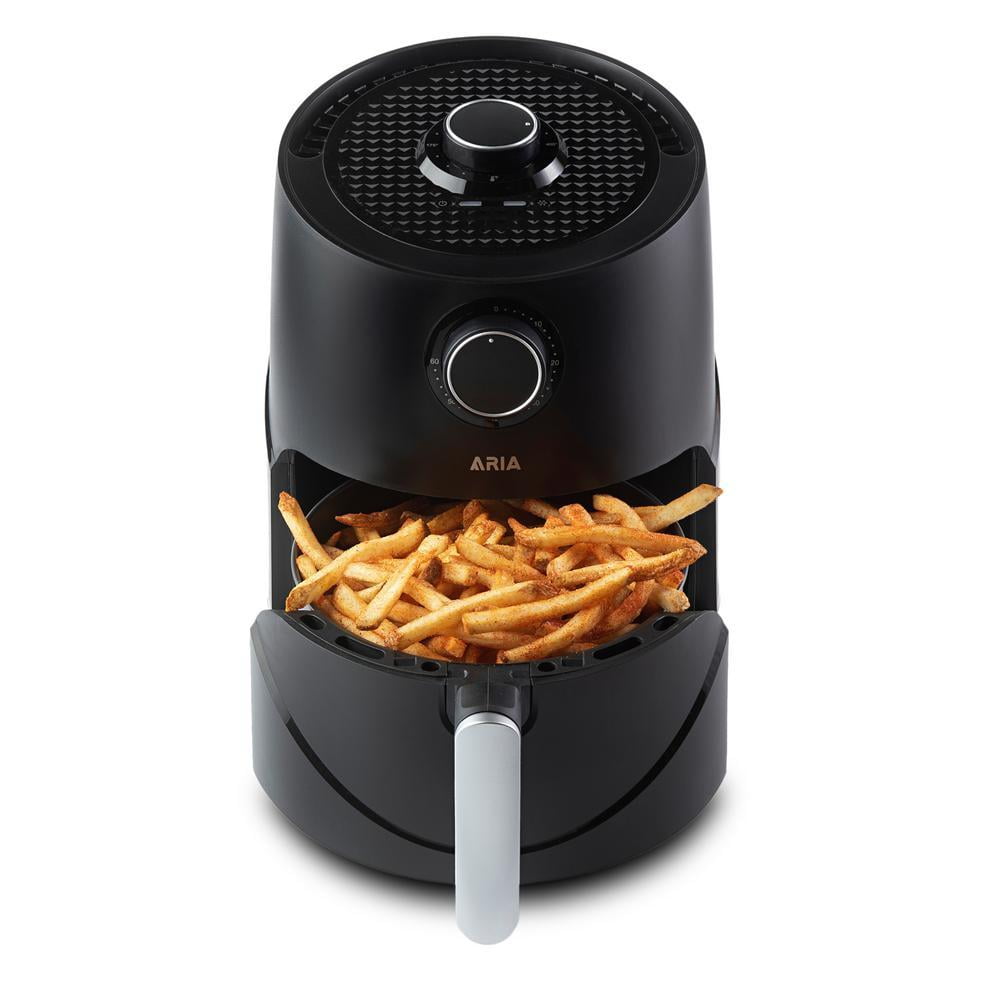 Aria 10 Qt Air Fryer w/ Recipe Book, Home Bake Fry Grill Rotating Cage  Black New
