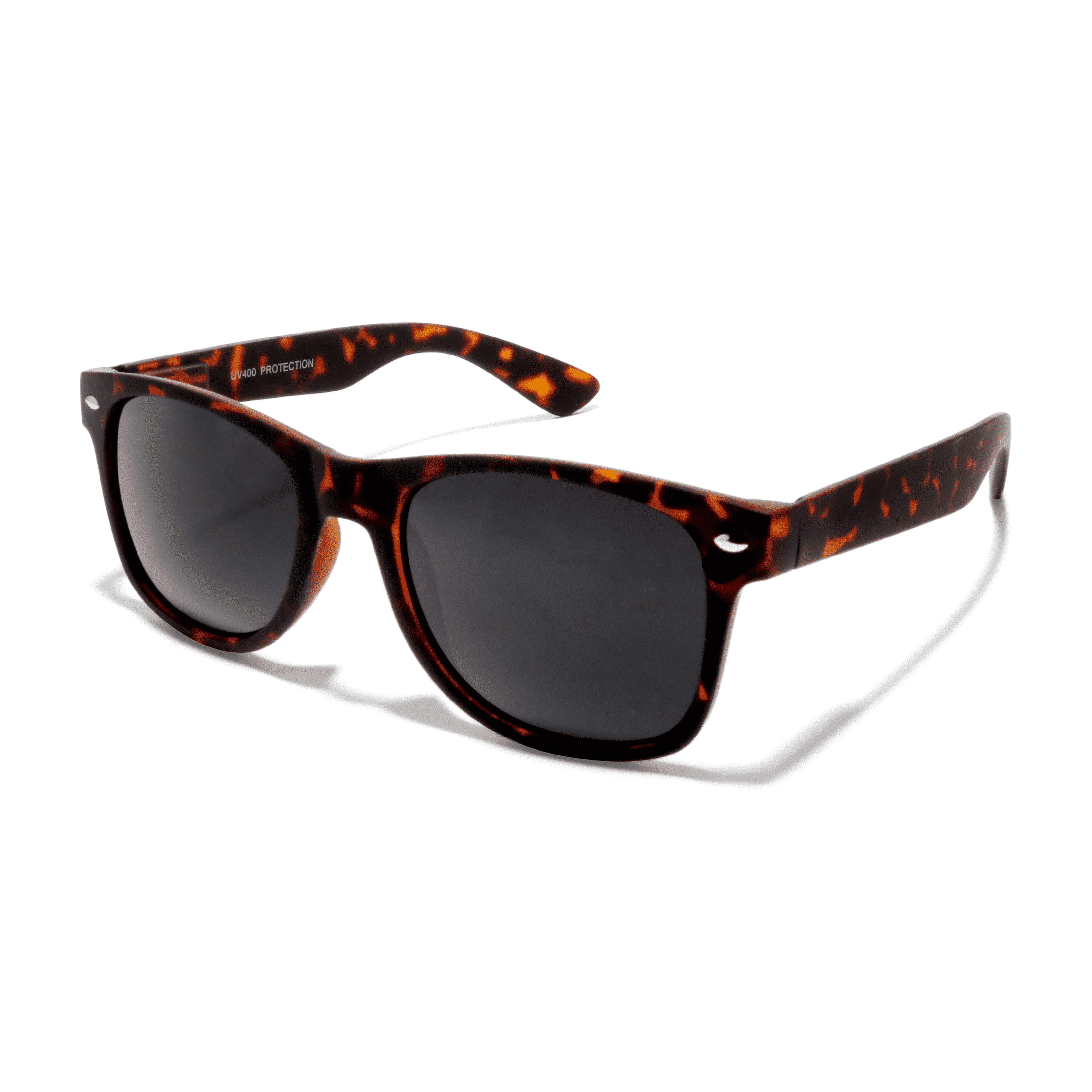 ARIA Matte Tortoise Super Dark Round Sunglasses for Men & Women | UV400 Protection Soft Frame Vintage Retro Light Sensitivity Dark Lens Eyewear