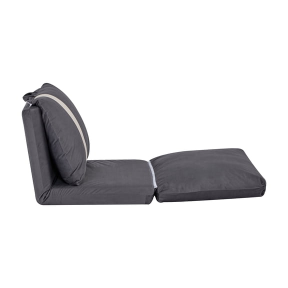 ARIA Modern Floor Sofa Bed (Set of 2) - Dark Gray Corduroy, 6-Pos Adjustable, 5-Sec Foldable, Space-Saving, Pet-Friendly, Portable Handles, 28.3"W