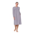 thumbnail image 1 of Aria Women’s Long Sleeve Stretch Velour 44" Sleepwear Nightgown, Sizes XS-5X, 1 of 7