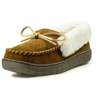 ARIAT Adult Female Ivy Moccasin Slippers, Color: Brown, Size: 7