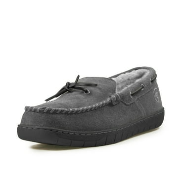 ARIAT Adult Male Harrison Moccasin Slippers, Gray, Size: 14