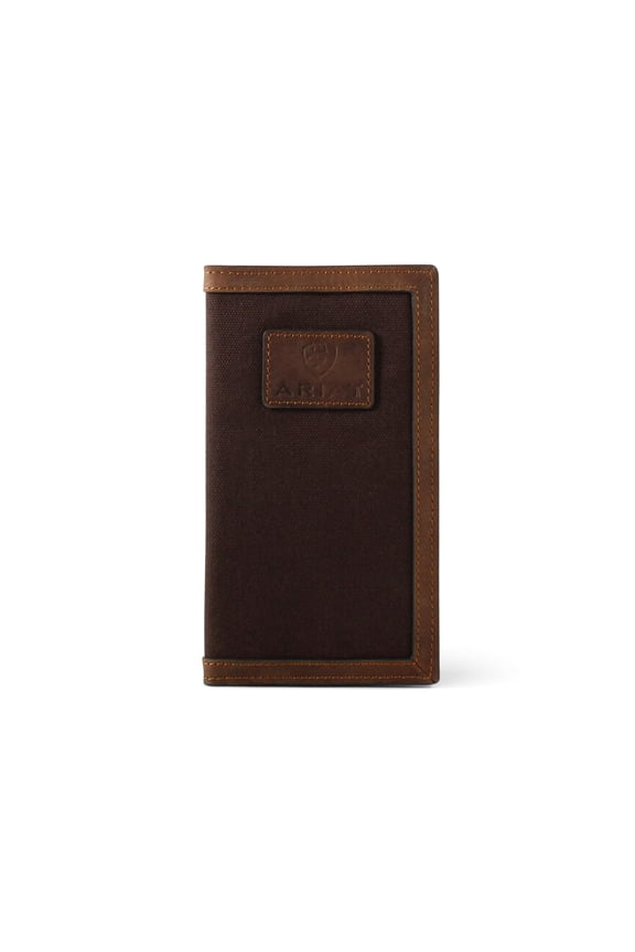 Men's Canvas Rodeo Wallet with Leather Border A101