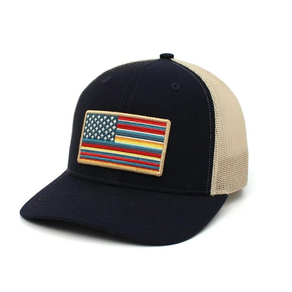 ARIAT Men's Navy Snapback R112 USA Logo Patch Cap ONE SIZE Navy
