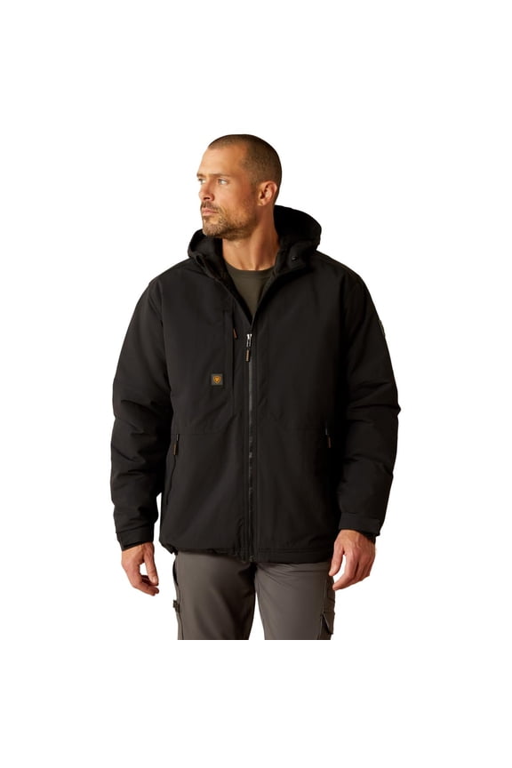 Men's Rebar Cordura Ripstop Insulated Jacket, Black, Large Tall