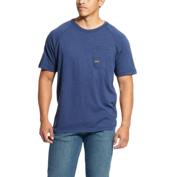 Ariat Men's Rebar Cotton Strong T-Shirt, Navy Heather