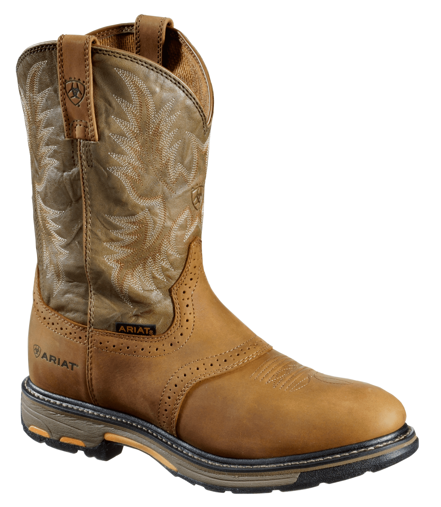 Ariat 16916 Workhog Pull On Western Boots for Men Aged Bark Army Green 11W Walmart