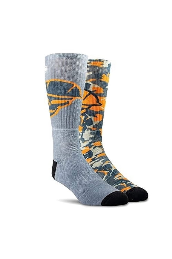 Western Bootie 3/4 Crew, 2-Pair Pack, 2-Pair Pack, Color: Grey/Work Orange, Size: L (AR2534-090-L)