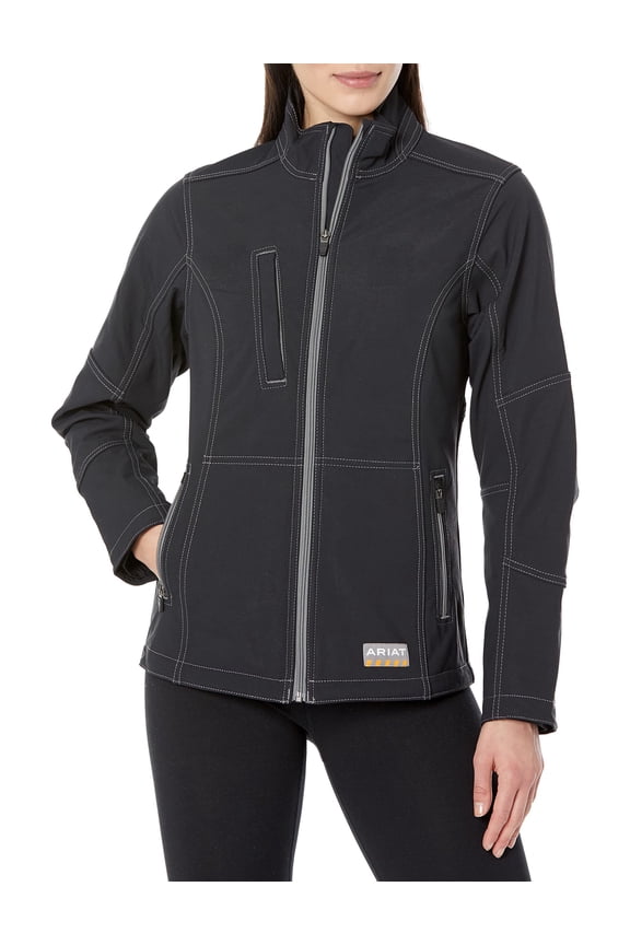 Women's Rebar Stretch Canvas Softshell Jacket Black XX-Large