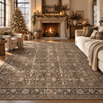 thumbnail image 1 of ARICOEASY 8’x10' Vintage Large Area Rugs Farmhouse Brown Oriental Rugs Non Slip Traditional Distressed Rugs for Living Room and Bedroom, 1 of 9