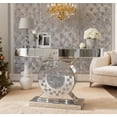 thumbnail image 1 of ARICOEASY Silver Mirrored Console Table with LED Light and Storage Drawer for Entryway Sofa, 1 of 9