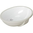 thumbnail image 1 of ARIEL 16" x 19.63" Oval Undermount Bathroom Sink Vanity In White, Porcelain UPC Certified Material, Space-Saving, Overflow-Proof, Modern Design, 1 of 4
