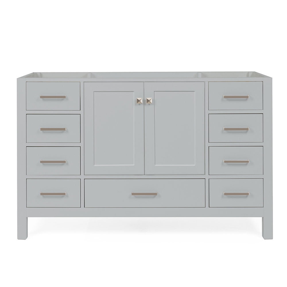 Cambridge 54" Grey Solid Wood Freestanding Bathroom Vanity