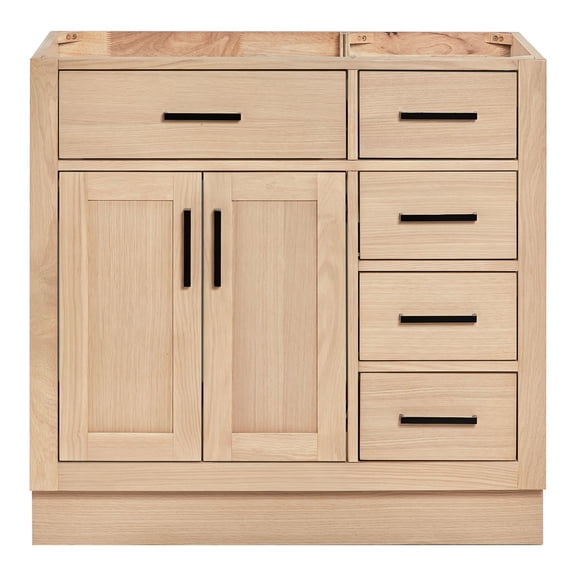 Ariel Hepburn 36 Inch Single Sink Base Cabinet In Oak