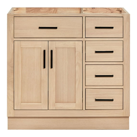 Ariel Hepburn 36 Inch Single Sink Base Cabinet In Oak