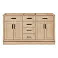 thumbnail image 1 of Ariel Hepburn 60 Inch Double Sink Base Cabinet In Oak, 1 of 10