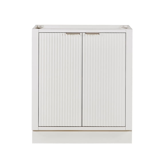 ARIEL Milan 30 Inch Single Sink Base Cabinet in Warm White