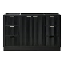 ARIEL Milan 54 Inch Single Sink Base Cabinet in Black